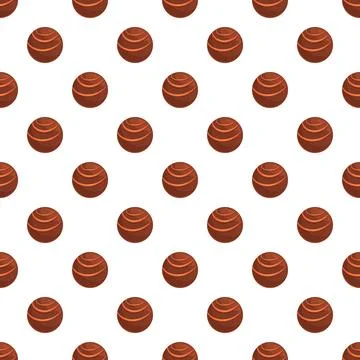 Chocolate truffles candy forming seamless pattern background イラスト素材