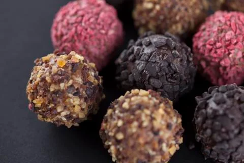 Chocolate Truffles Collection Stock Photos