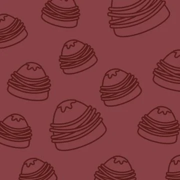 Chocolate truffles design Stock Illustration