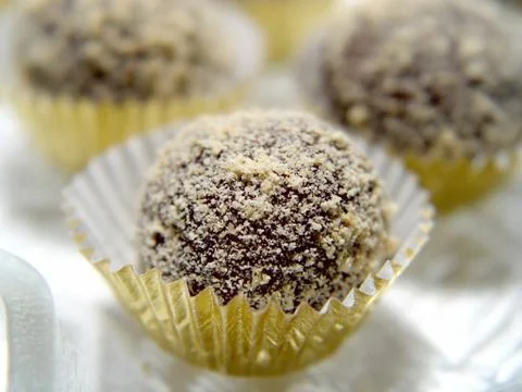 Chocolate truffles Stock Photos