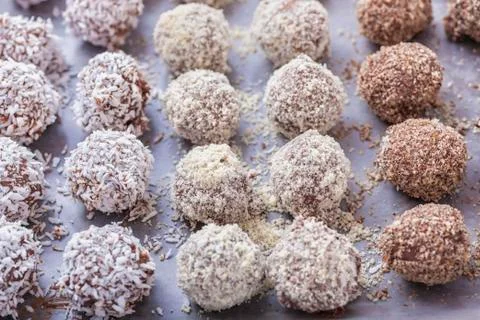 Chocolate truffles Stock Photos