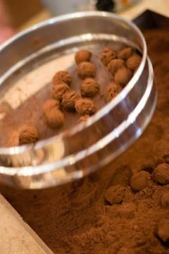 Chocolate truffles Stock Photos