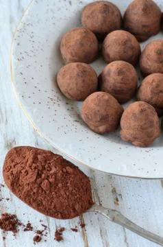 Chocolate truffles Stock Photos