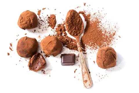 Chocolate truffles 스톡 사진