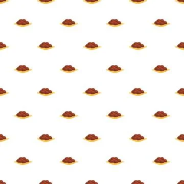 Chocolate truffles on yellow plates pattern repeating 스톡 일러스트
