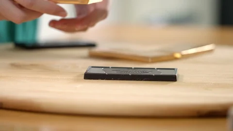 Chocolate unwrap Stock Footage 88244856