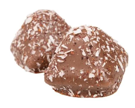 Chocolate wafer candy crispy sweets with filling isolated on the white Stock Photos