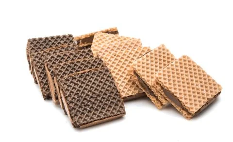 Chocolate wafer isolated Stock Photos
