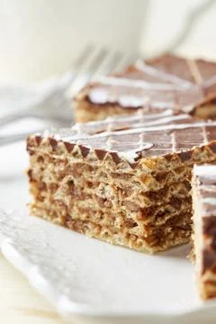 Chocolate wafer sheets Stock Photos