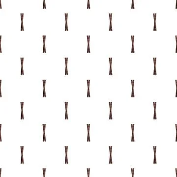Chocolate wafer stick pattern repeating on white background Stock Illustration