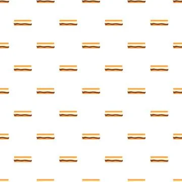 Chocolate wafers seamless pattern on white background Stock Illustration
