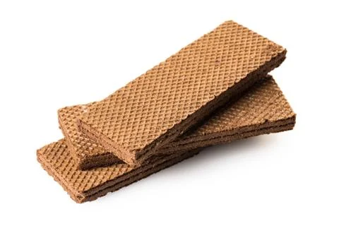Chocolate waffles close-up Stock Photos