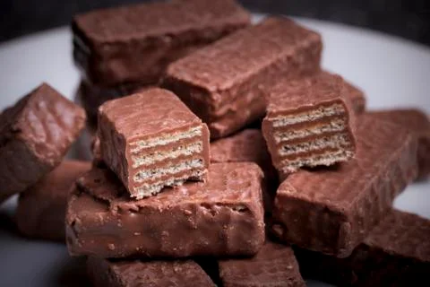 Chocolate waffles Foto stock