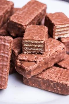 Chocolate waffles Foto stock