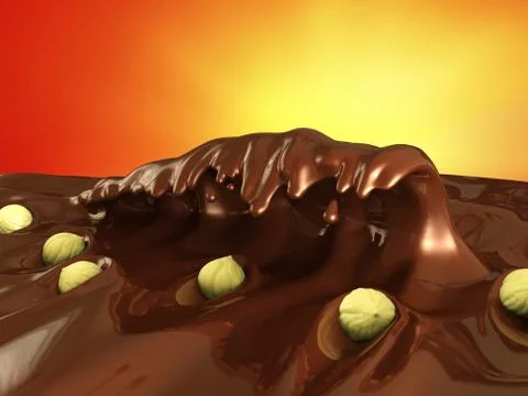 Chocolate wave Stock Illustration