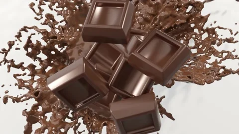Chocolate on a White Background Stock Footage 169515307