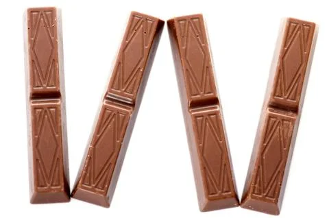 Chocolate on white background Stock Photos