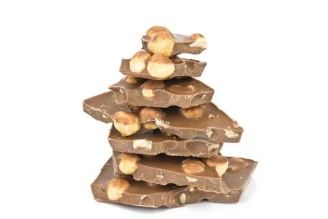 Chocolate on white background Stock Photos