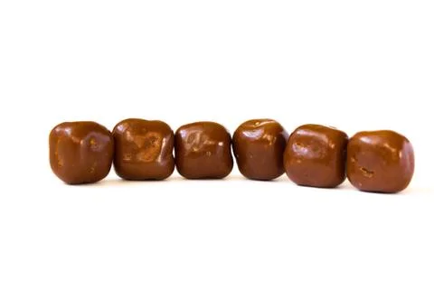 Chocolate on white background Stock Photos
