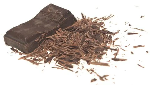 Chocolate on white Stock Photos