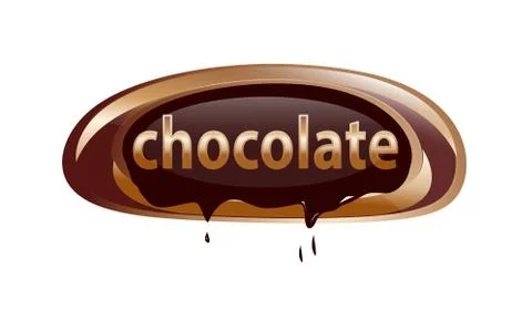 Chocolate word with an oval shape Stock-Illustration
