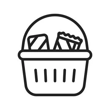Chocolates in Basket Icon Image. Stock Illustration