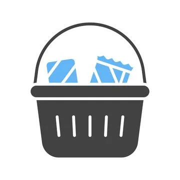 Chocolates in Basket Icon Image. Illustrazione stock