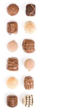 Chocolates border Stock Photos