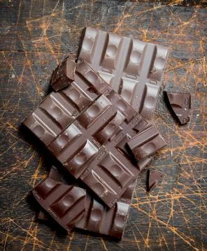 Chocolate's broken pieces . Stock Photos