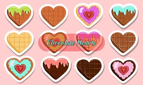 Chocolates in the form of a tsyet. Stock Illustration