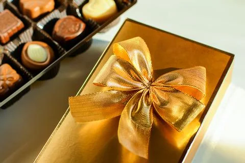 Chocolates in a gift box 写真素材