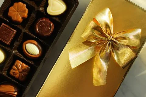 Chocolates in a gift box 写真素材