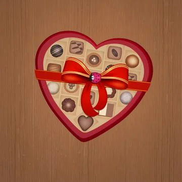 Chocolates as a gift for Valentine's Day 스톡 일러스트
