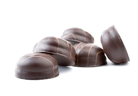Chocolates isolated Stock Photos