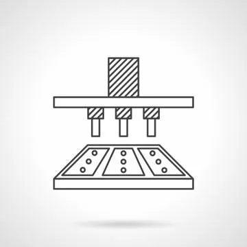 Chocolates making equipment  line vector icon Stock Illustration