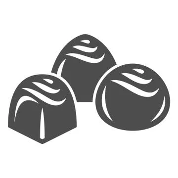 Chocolates solid icon, Chocolate festival concept, Chocolate candies sign on Stock Illustration