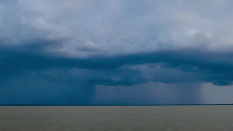 Choctawhatchee Bay Lightning Storm Timelapse Zoom Out Stock Footage 203962022