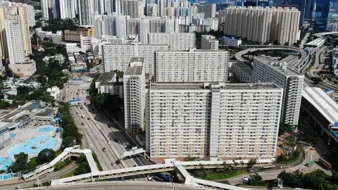 Choi hung drone shooting Stock Footage 109480081