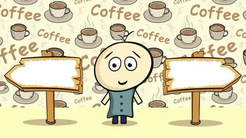 Choice and coffee background Stock Footage 99736234