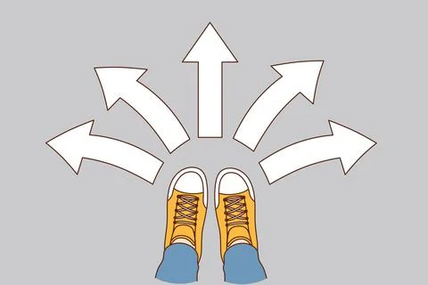 Choice and decision concept Illustrazione stock