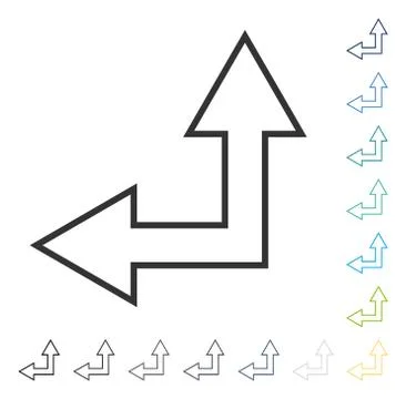 Choice Arrow Left Up Vector Icon イラスト素材