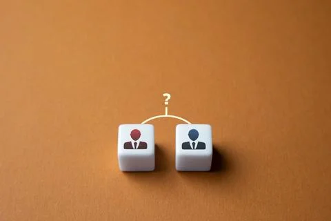 Choice between two workers. Competition for employment. Choose candidates f.. Stock Photos