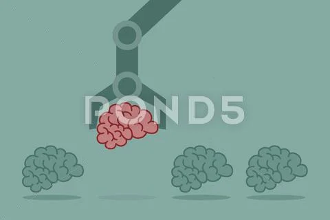 Choice brain ,Vector EPS 10 Stock Illustration