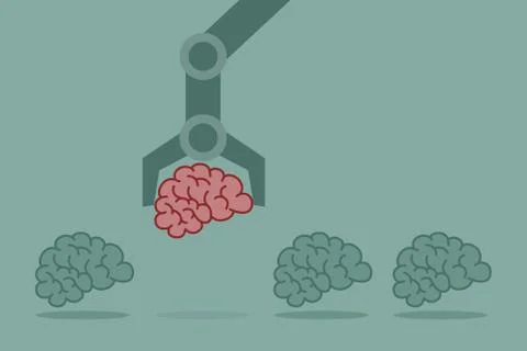 Choice brain ,Vector EPS 10 Stock Illustration