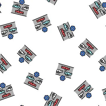 Choice of car body type vector seamless pattern Stock Illustration