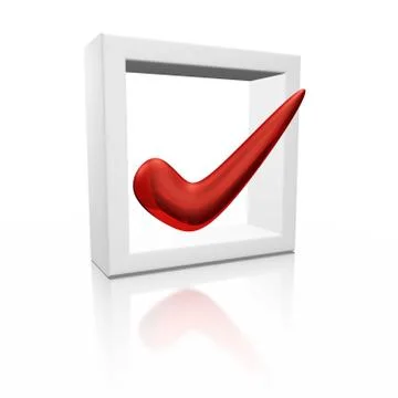 Choice Check Mark in a Box Stock Illustration