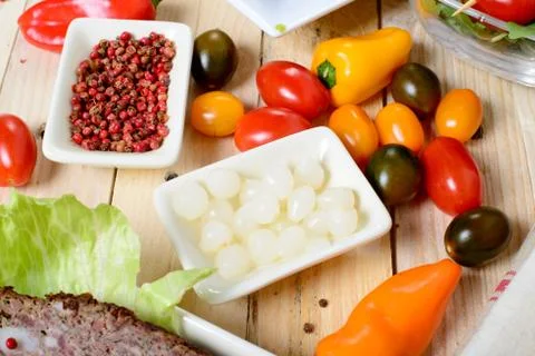 Choice of cold cuts Stock Photos