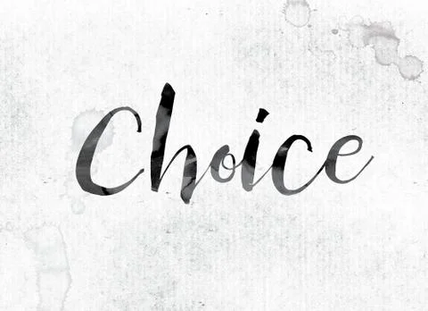 Choice Concept Painted in Ink Stock Illustration