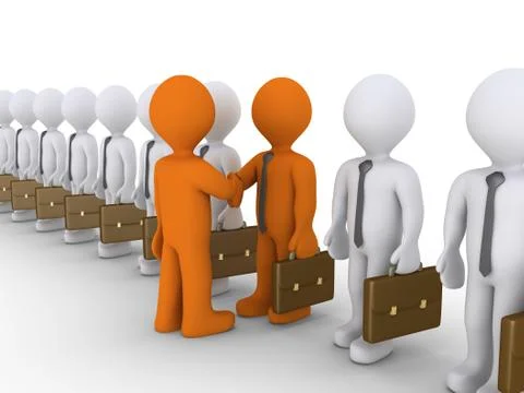 Choice of cooperation between two businessmen Stock Illustration