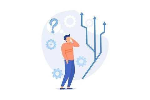 Choice Decision making, finding solution, multiple possibilities, freedom o.. Stock Illustration